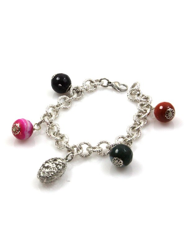 bracciale in pietre dure colorate