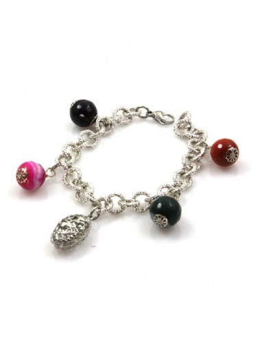 bracciale in pietre dure colorate