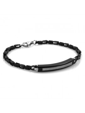 Bracciale in acciaio colore nero