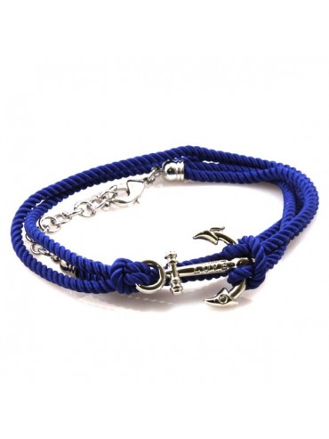 Bracciale con ancora colorato da attorcigliare