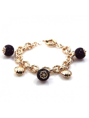 bracciale donna in bronzo ramato modello more di cristallo