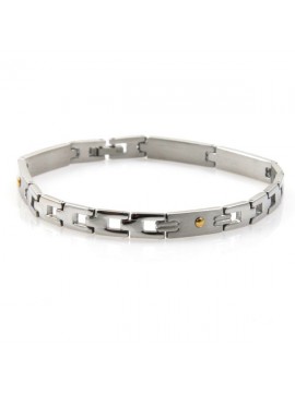 bracciale unisex in acciaio e oro
