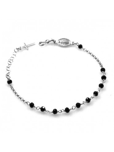 bracciale rosario in argento donna