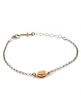 bracciale con medaglia miracolosa in argento