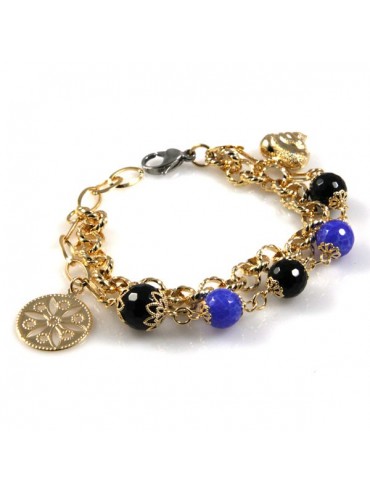 bracciale donna in bronzo pietre dure