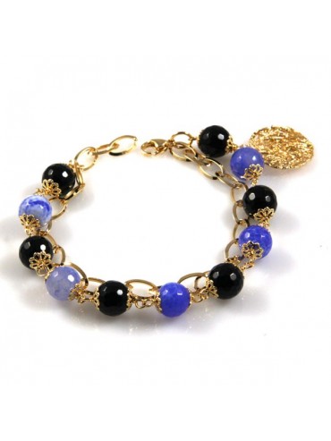 bracciale donna in bronzo pietre dure
