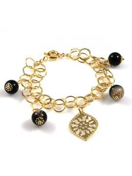 bracciale donna in bronzo pietre dure