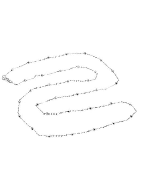 Collana bronzo lunga argentata