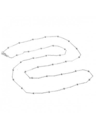 Collana bronzo lunga argentata