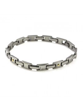 bracciale in acciaio e oro unisex