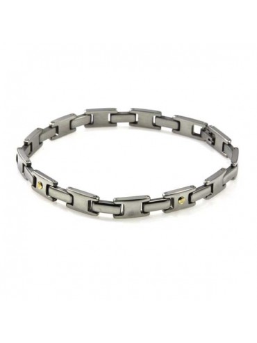 bracciale in acciaio e oro unisex