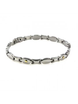 bracciale in acciaio e oro unisex