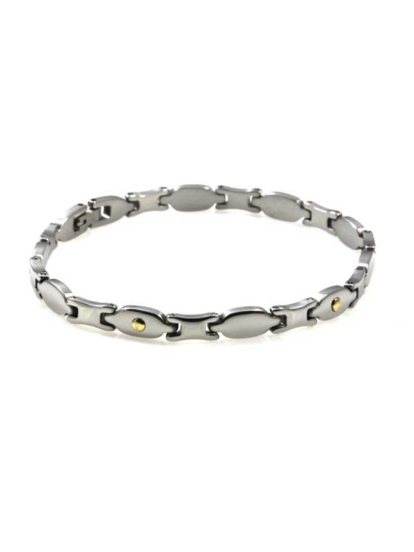 bracciale in acciaio e oro unisex