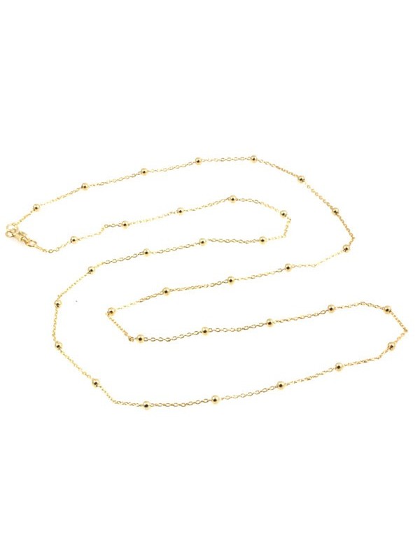 Collana bronzo lunga dorata