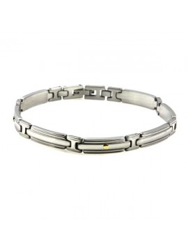 bracciale in acciaio e oro unisex