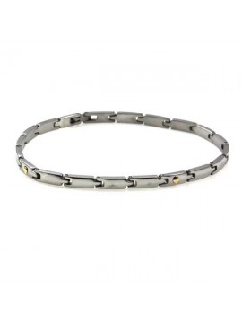 bracciale in acciaio e oro unisex