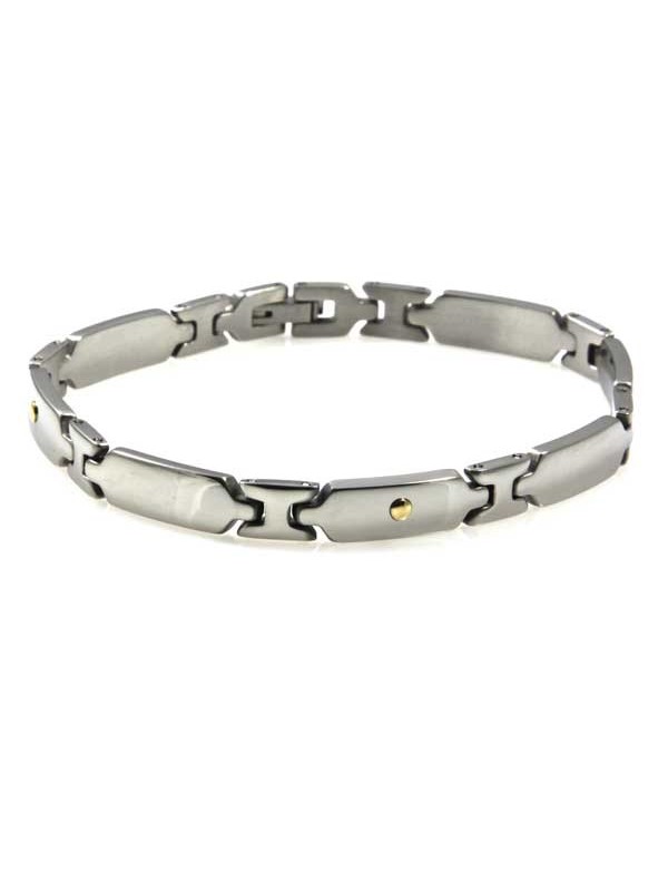 bracciale in acciaio e oro unisex