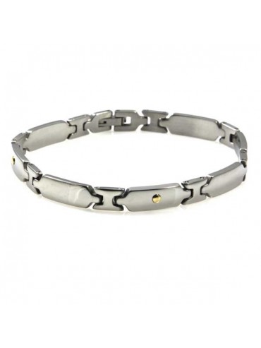 bracciale in acciaio e oro unisex