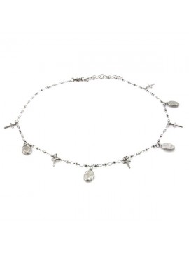 Collana con medaglie miracolose e croci