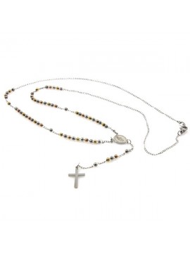 Collana rosario in acciaio