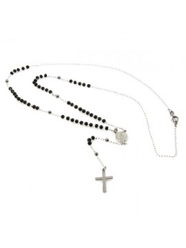 Collana rosario in acciaio