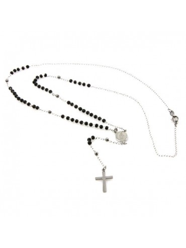Collana rosario in acciaio