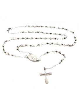 Collana rosario in acciaio