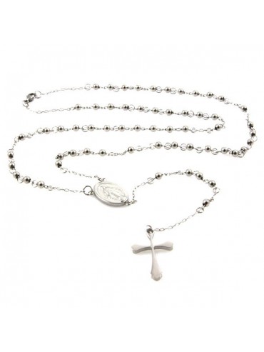 Collana rosario in acciaio