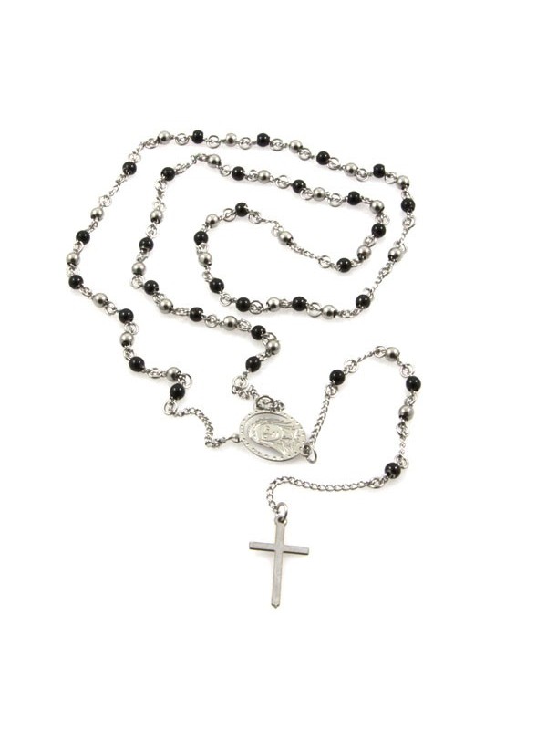 Collana rosario in acciaio