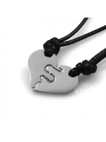 collana con cuore che si spezza ottimo da incidere in acciaio