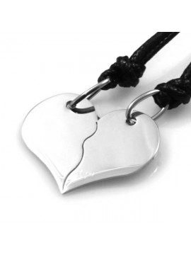 collana con cuore che si spezza ottimo da incidere in acciaio