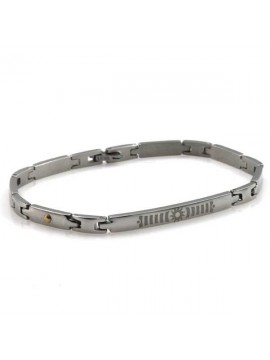 bracciale in acciaio e oro unisex