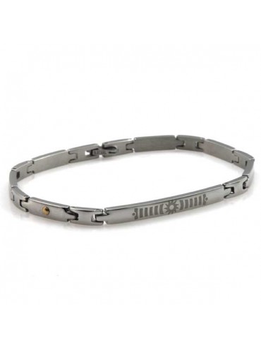 bracciale in acciaio e oro unisex