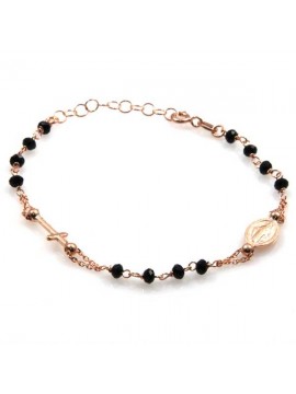 bracciale rosario in argento 925 ramato