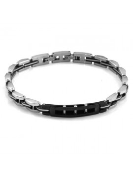 bracciale in acciaio da uomo con piastra
