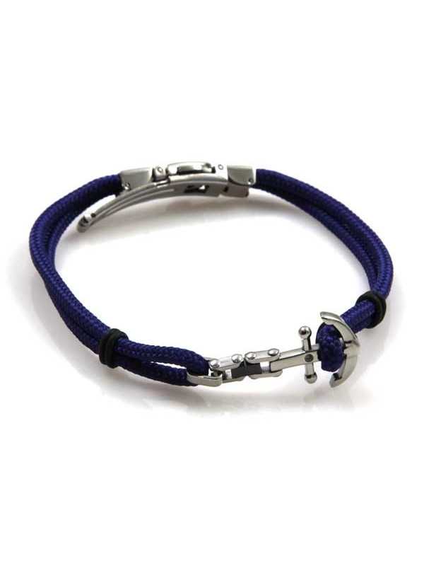 bracciale con ancora marinaro in acciaio e ceramica