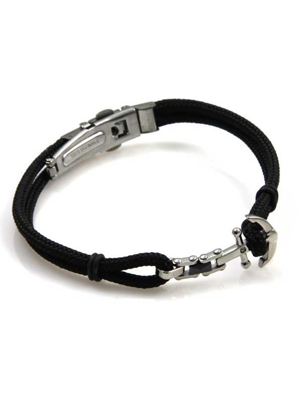 bracciale con ancora marinaro in acciaio e ceramica