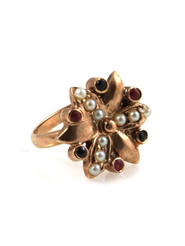 Anello donna in argento ramato vintage