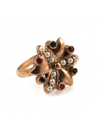 Anello donna in argento ramato vintage