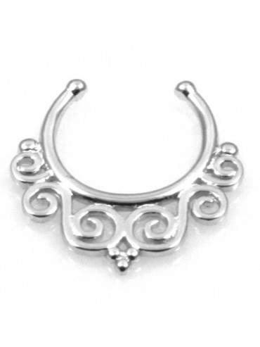 orecchino da naso septum in argento 925