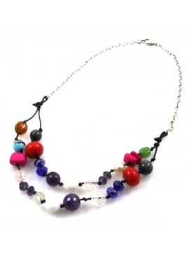 Collana in pietre dure colorate