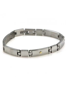 bracciale in acciaio e oro unisex