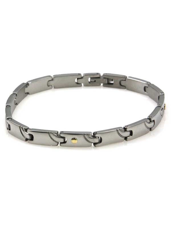 bracciale in acciaio e oro unisex