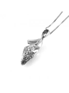 Collana scarpetta in argento 925 con strass