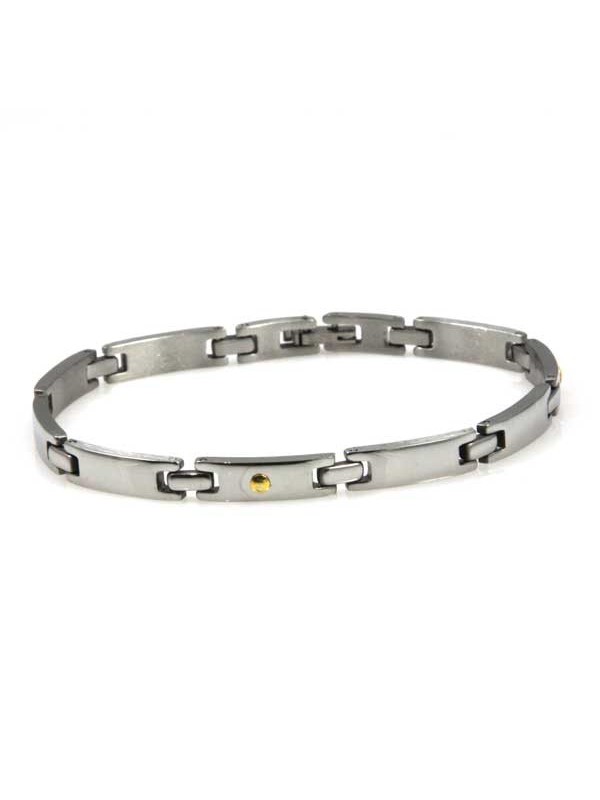 bracciale in acciaio oro unisex