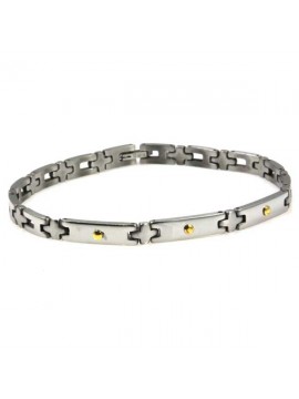bracciale in acciaio oro unisex