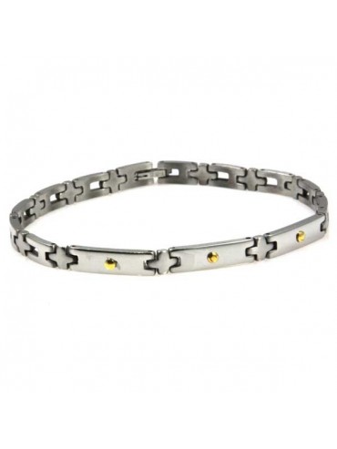 bracciale in acciaio oro unisex