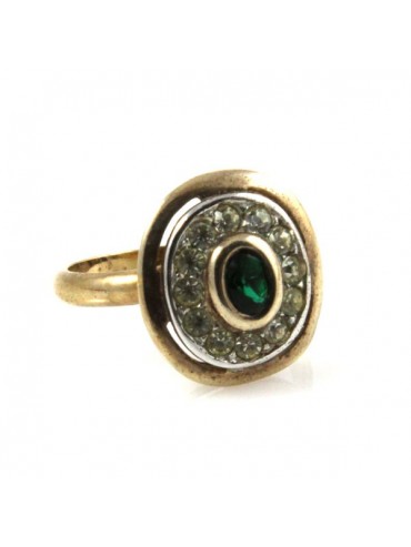 Anello donna in argento doratoto ovale