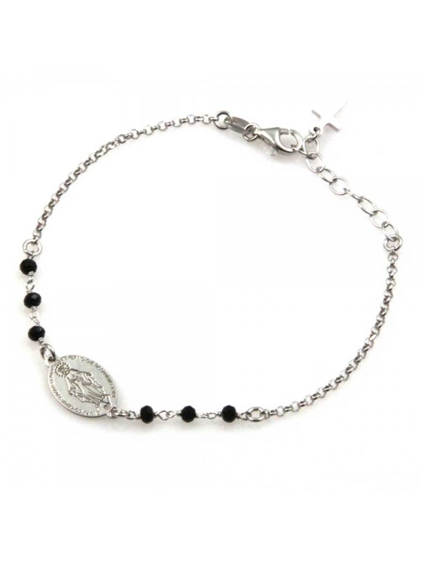 bracciale con medaglia miracolosa in argento 925
