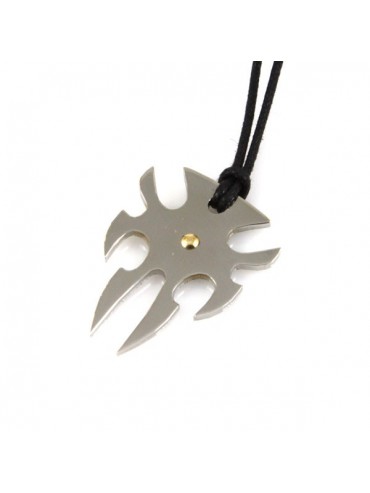 Collana tribale acciaio e oro
